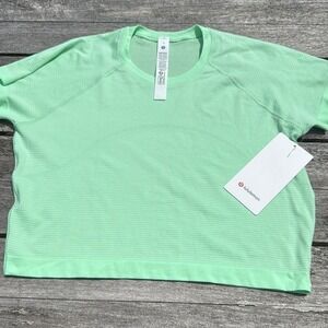 Lululemon Swiftly Tech Cropped Short-Sleeve Shirt 2.0  Lime green size 12 NWT